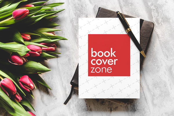 Portrait Greeting Card Mockup with Tulips