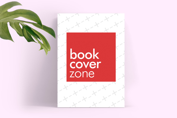 Portrait Postcard Mockup on Leaf Background