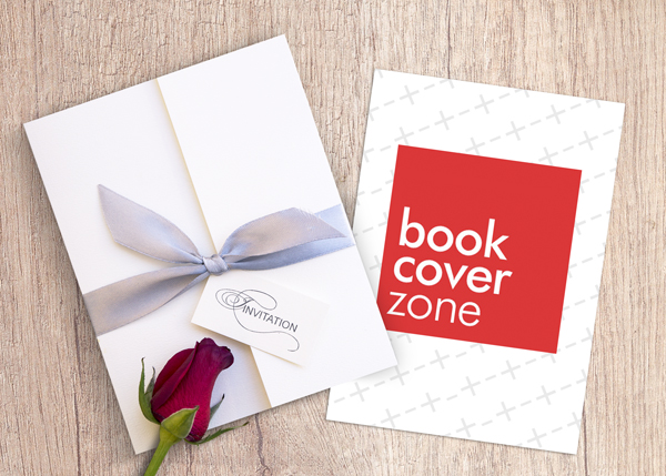 Portrait Wedding Card Invitation Mockup