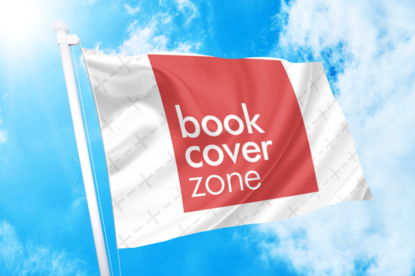 Realistic Waving Flag on Sky Background