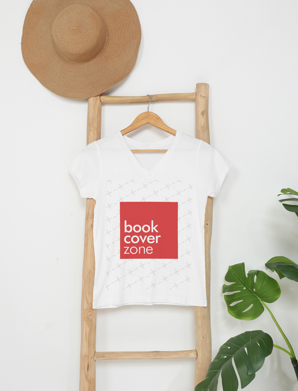Shirt Mockup on Wooden Ladder