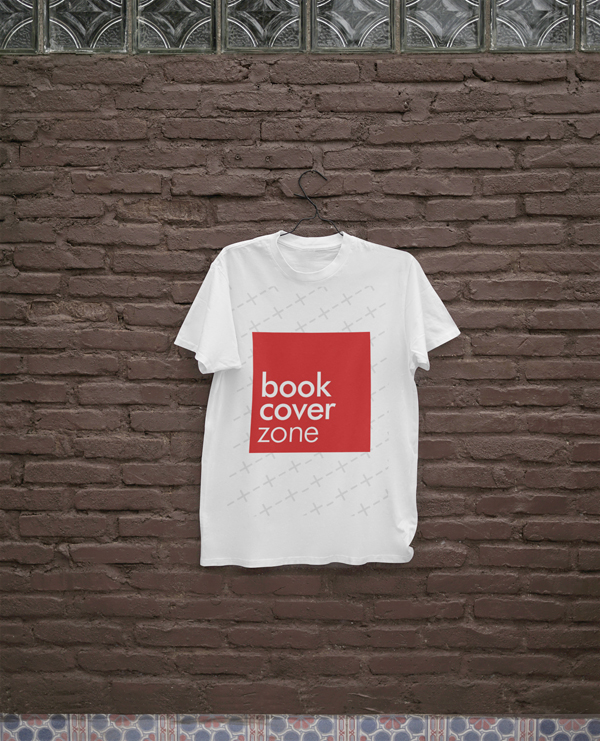 Hanging Shirt Mockup with Bricks Background
