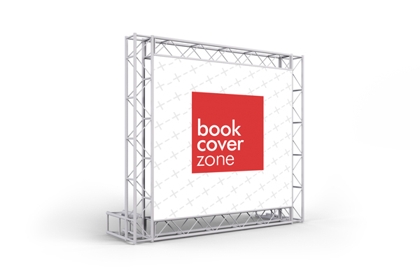 Square Steel Frame Truss Billboard Mockup