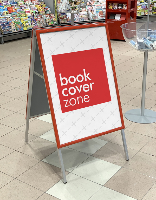 Standing Advertising Sign at Supermarket