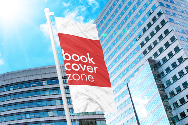 Tall Vertical Flag Banner Mockup