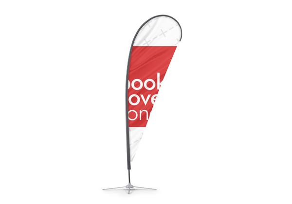 Teardrop Feather Flag Mockup
