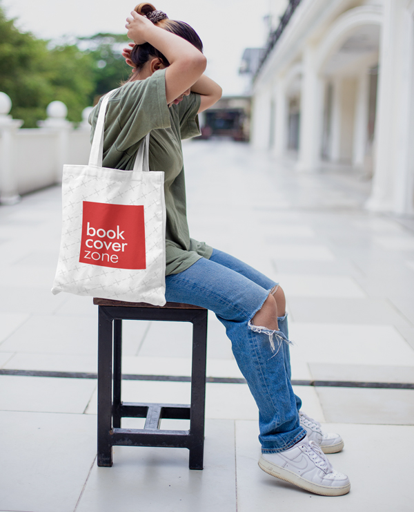 Tote Bag Mockup with Woman
