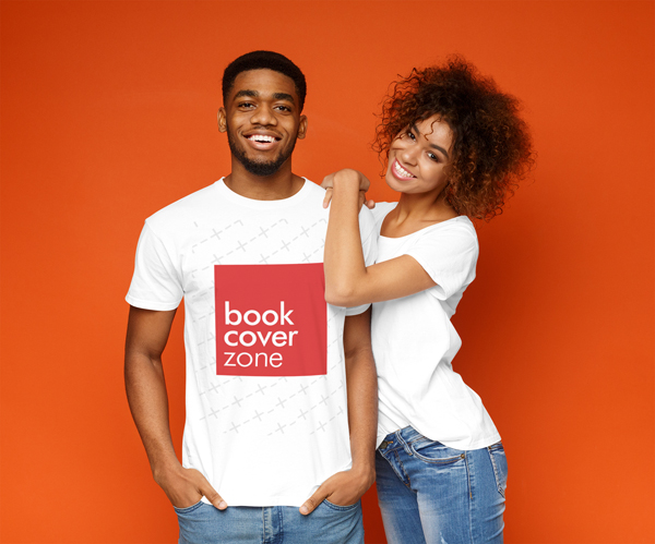 Cuddling Couple T-Shirt Mockup