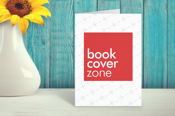 Vertical Folding 5x7 Portrait Greeting Card Mockup