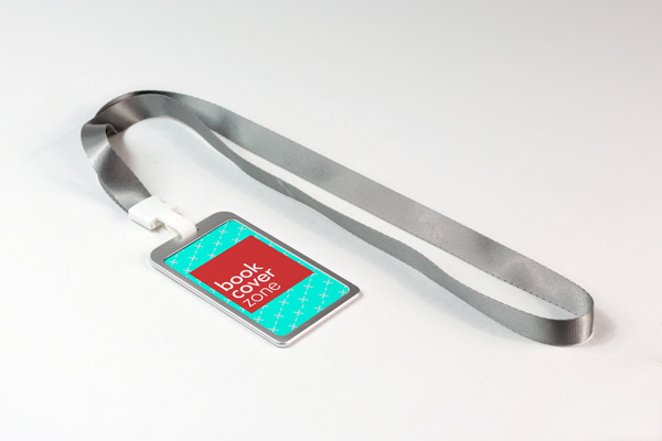 Vertical Name Tag ID Card Badge Mockup