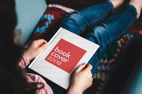 Woman Reading Hardcover Book
