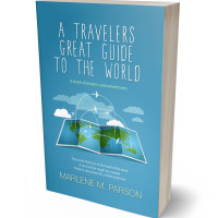 3D view of Premade Travel Book Cover - Boston Blue