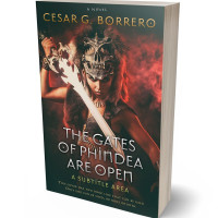 3D view of Premade Fantasy Book Cover - Heavy Metal