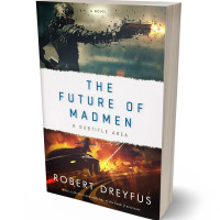 3D view of Premade Science Fiction Book Cover - Almond