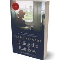 3D view of Premade Travel Book Cover - Silver Rust