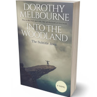 3D view of Premade Literary Fiction Book Cover - Natural Gray