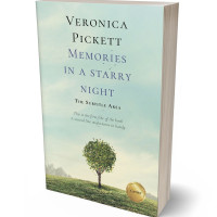 3D view of Premade Abstract Book Cover - Sea Mist