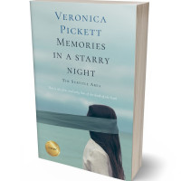 3D view of Premade Abstract Book Cover - Opal