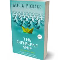 3D view of Premade Self-Improvement & Self-Help Book Cover - Fountain Blue