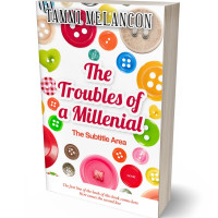 3D view of Premade Abstract Book Cover - Bone