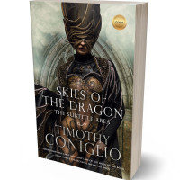 3D view of Premade Fantasy Book Cover - Foggy Gray