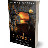 3D view of Premade Science Fiction Book Cover - Cod Gray