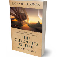 3D view of Premade Science Fiction Book Cover - Tan