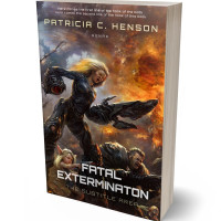 3D view of Premade Science Fiction Book Cover - English Walnut