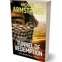 3D view of Premade Action & Adventure Book Cover - Harvest Gold