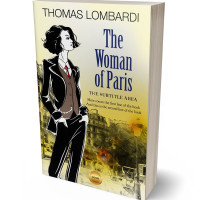 3D view of Premade Literary Fiction Book Cover - Stark White