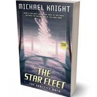 3D view of Premade Science Fiction Book Cover - Bright Gray