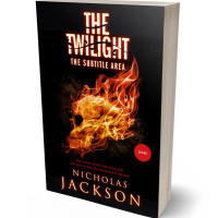 3D view of Premade Horror Book Cover - Red Damask