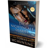 3D view of Premade Action & Adventure Book Cover - Mirage