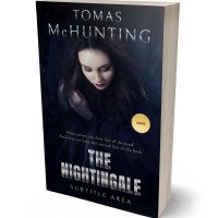 3D view of Premade Mystery & Thriller & Suspense Book Cover - Ebony