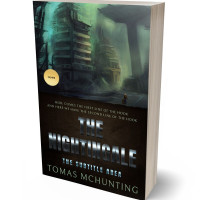 3D view of Premade Apocalyptica Book Cover - Heavy Metal