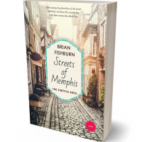 3D view of Premade Romance Book Cover - Outer Space