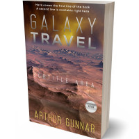 3D view of Premade Science Fiction Book Cover - Tobacco Brown