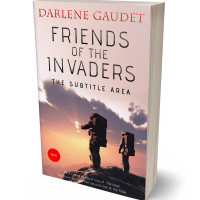 3D view of Premade Science Fiction Book Cover - Almond