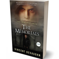 3D view of Premade Mystery & Thriller & Suspense Book Cover - Taupe