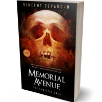 3D view of Premade Horror Book Cover - Antique Brass