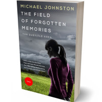 3D view of Premade Literary Fiction Book Cover - Lunar Green