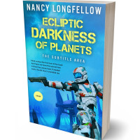 3D view of Premade Science Fiction Book Cover - Curious Blue