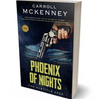 3D view of Premade Mystery & Thriller & Suspense Book Cover - Black