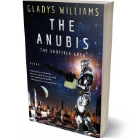 3D view of Premade Science Fiction Book Cover - Steel Gray