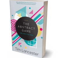 3D view of Premade Abstract Book Cover - Iron