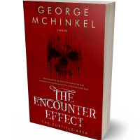 3D view of Premade Horror Book Cover - Dark Burgundy