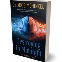 3D view of Premade Abstract Book Cover - Burning Sand