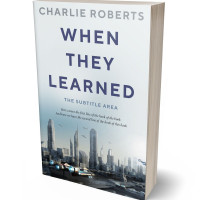 3D view of Premade Science Fiction Book Cover - Bright Gray