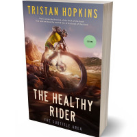 3D view of Premade Sports & Fitness Book Cover - Cocoa Brown