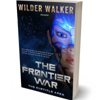 3D view of Premade Fantasy Book Cover - Black